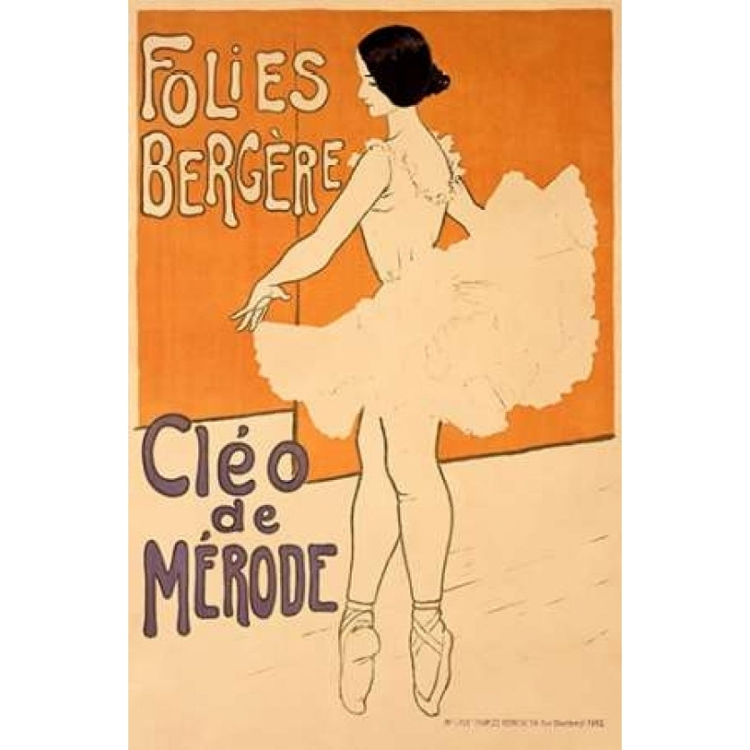 Folies-Bergere/Cleo De Merode Poster Print by Unknown Image 2