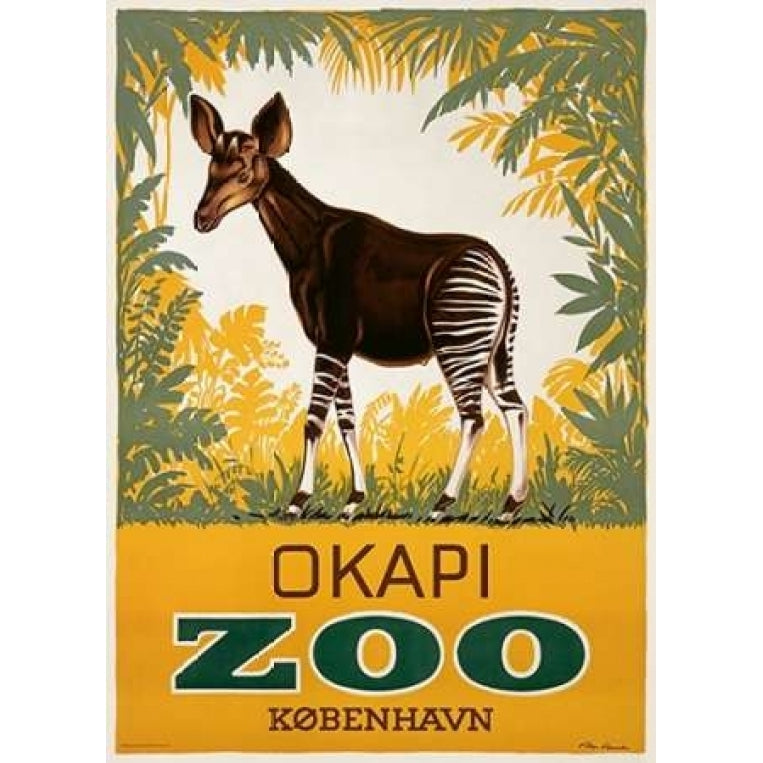 K??benhavn Zoo/Okapi Poster Print by Aage Lippert Image 1