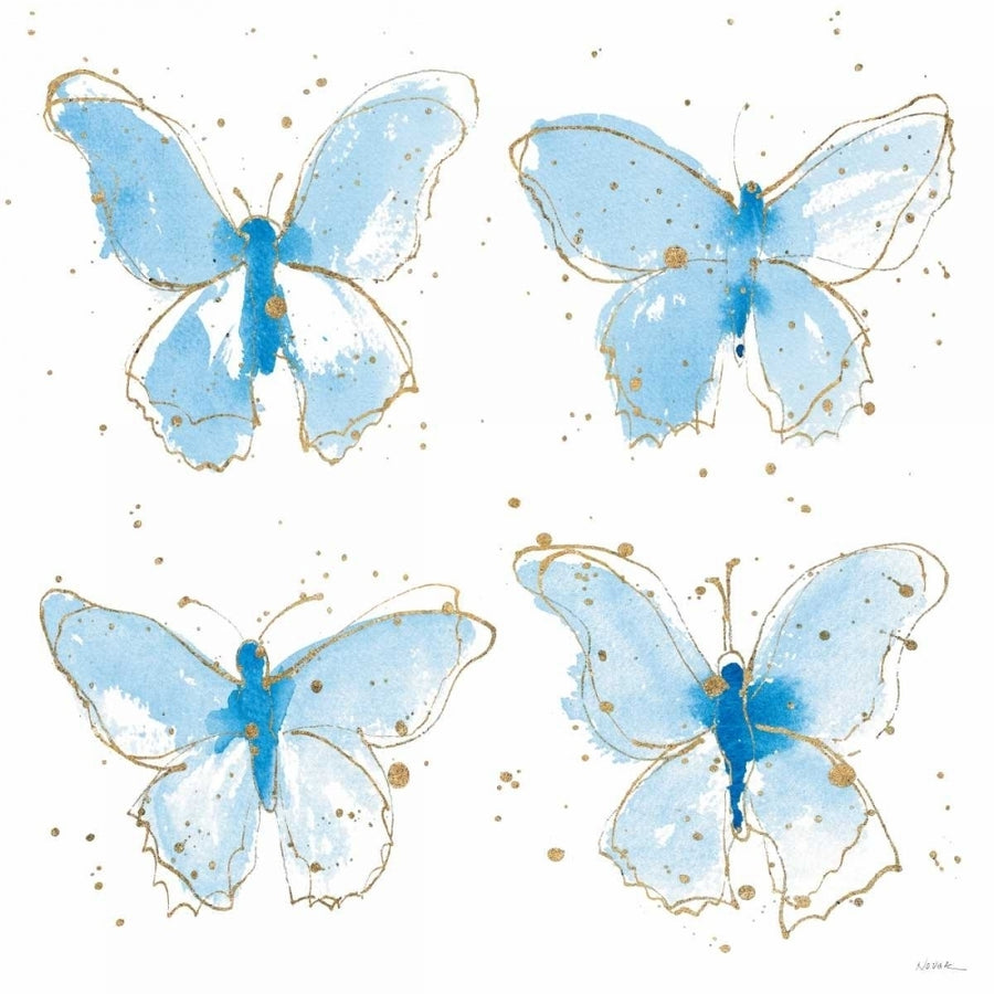 Gilded Butterflies Poster Print by Shirley Novak Image 1