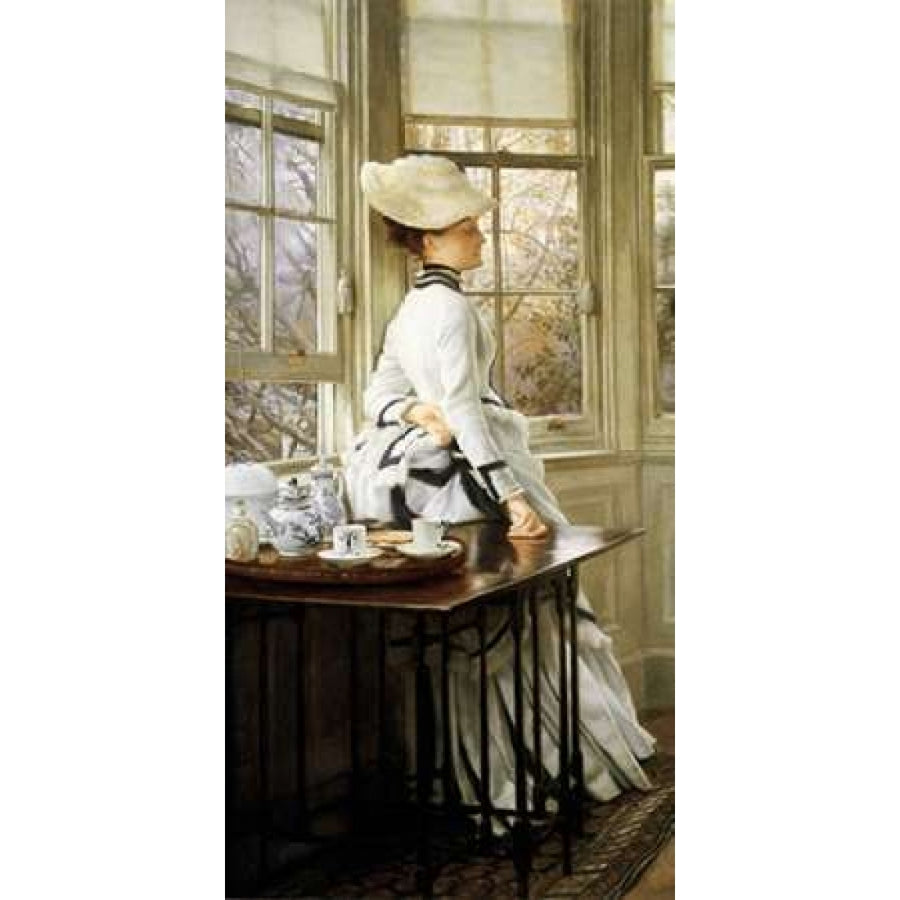 Reading the News Poster Print by James Tissot Image 1