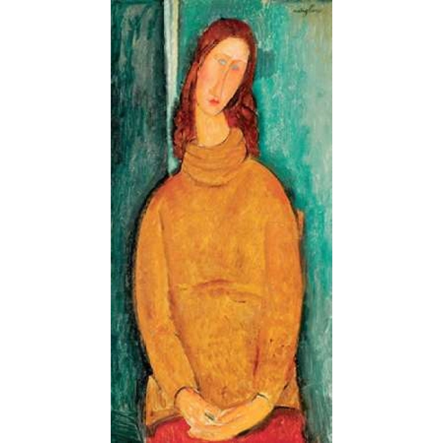 Portrait of Jeanne He__buterne Poster Print by Amedeo Modigliani Image 1