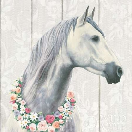 Spirit Stallion I on wood Square Poster Print by James Wiens Image 1