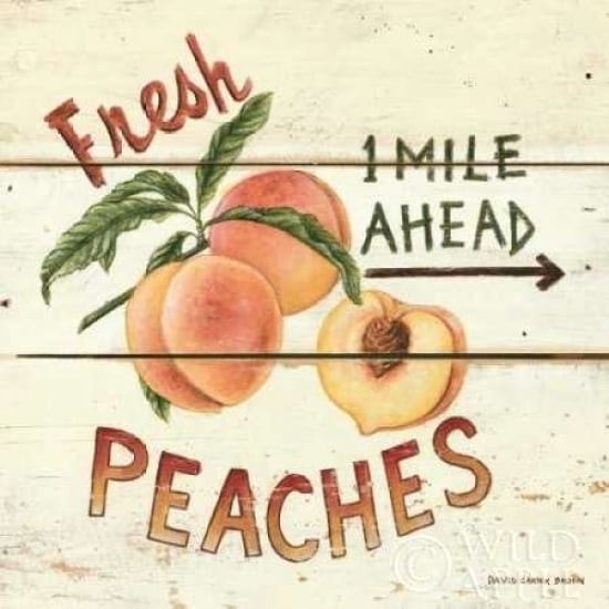 Fresh Peaches Poster Print by David Carter Brown Image 1