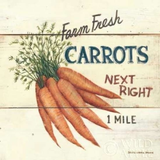 Farm Fresh Carrots Poster Print by David Carter Brown Image 2