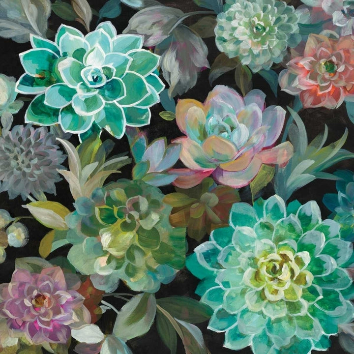 Floral Succulents v2 Crop Poster Print by Danhui Nai Image 2