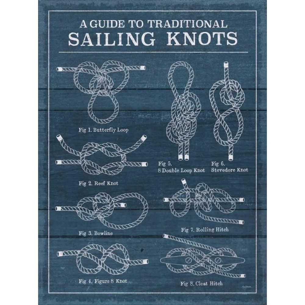 Vintage Sailing Knots I Poster Print by Mary Urban Image 1