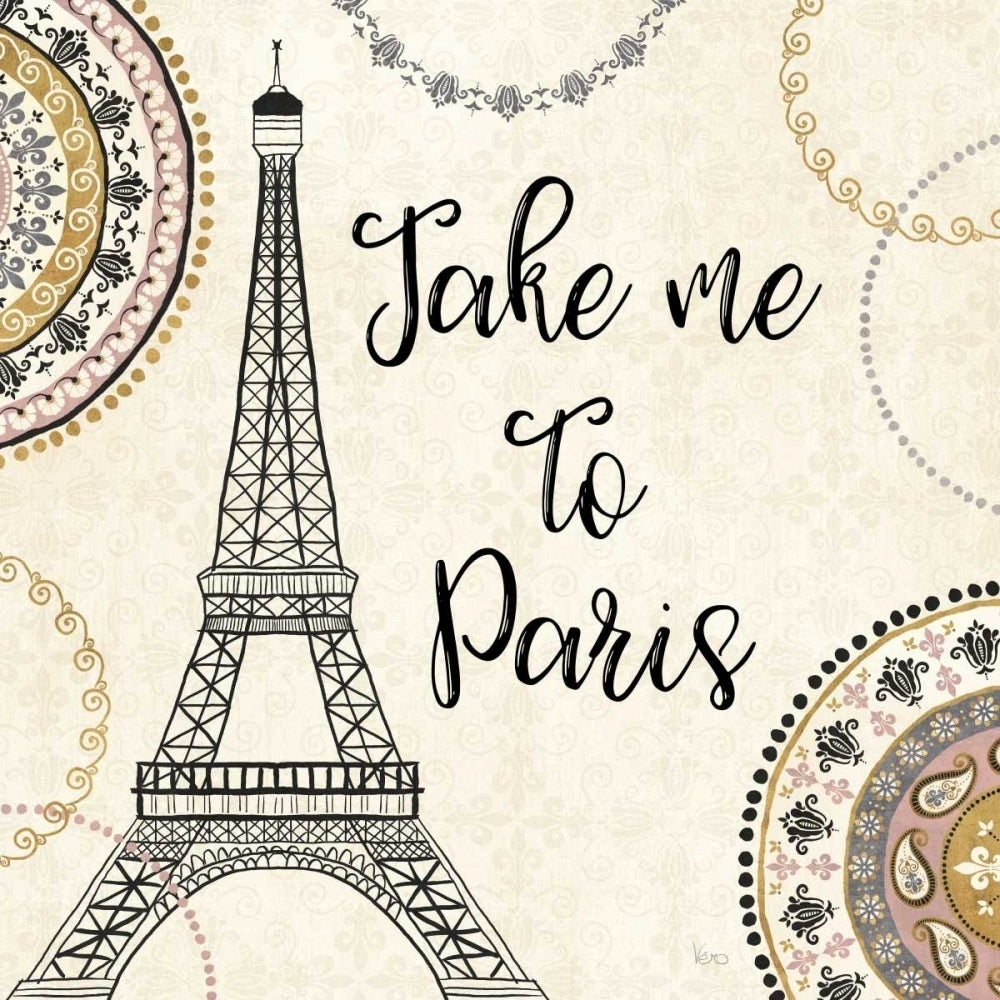 Romance in Paris I Poster Print by Veronique Charron Image 1