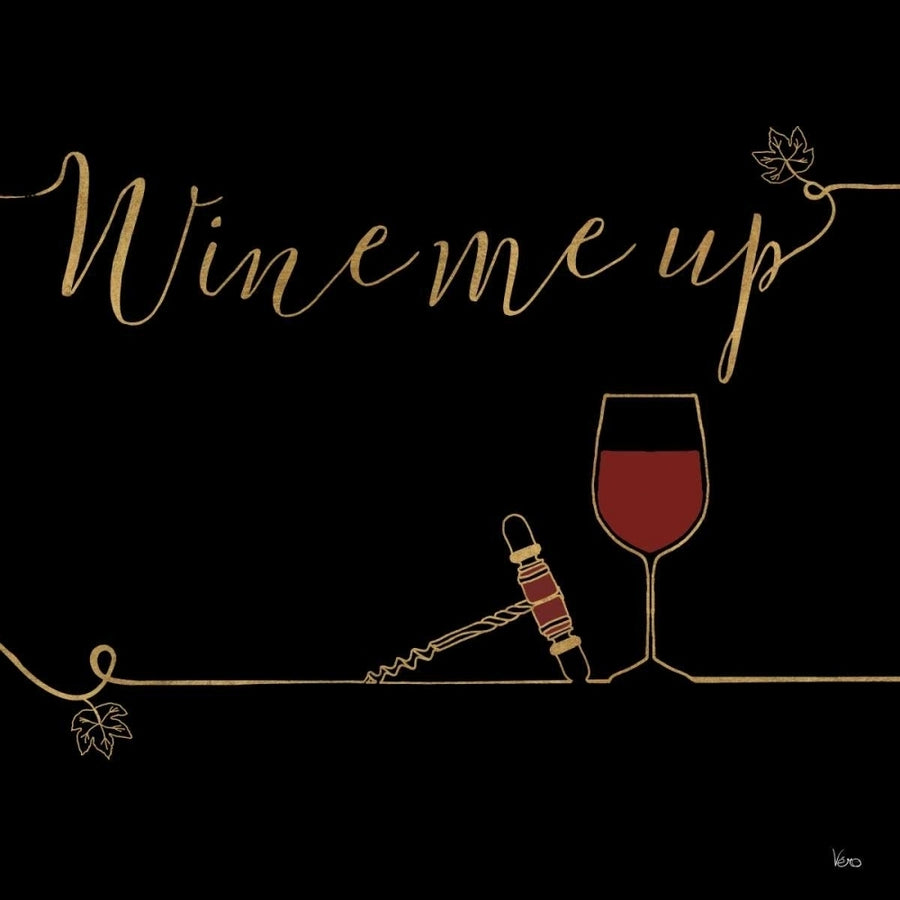 Underlined Wine VII Black Poster Print by Veronique Charron Image 1