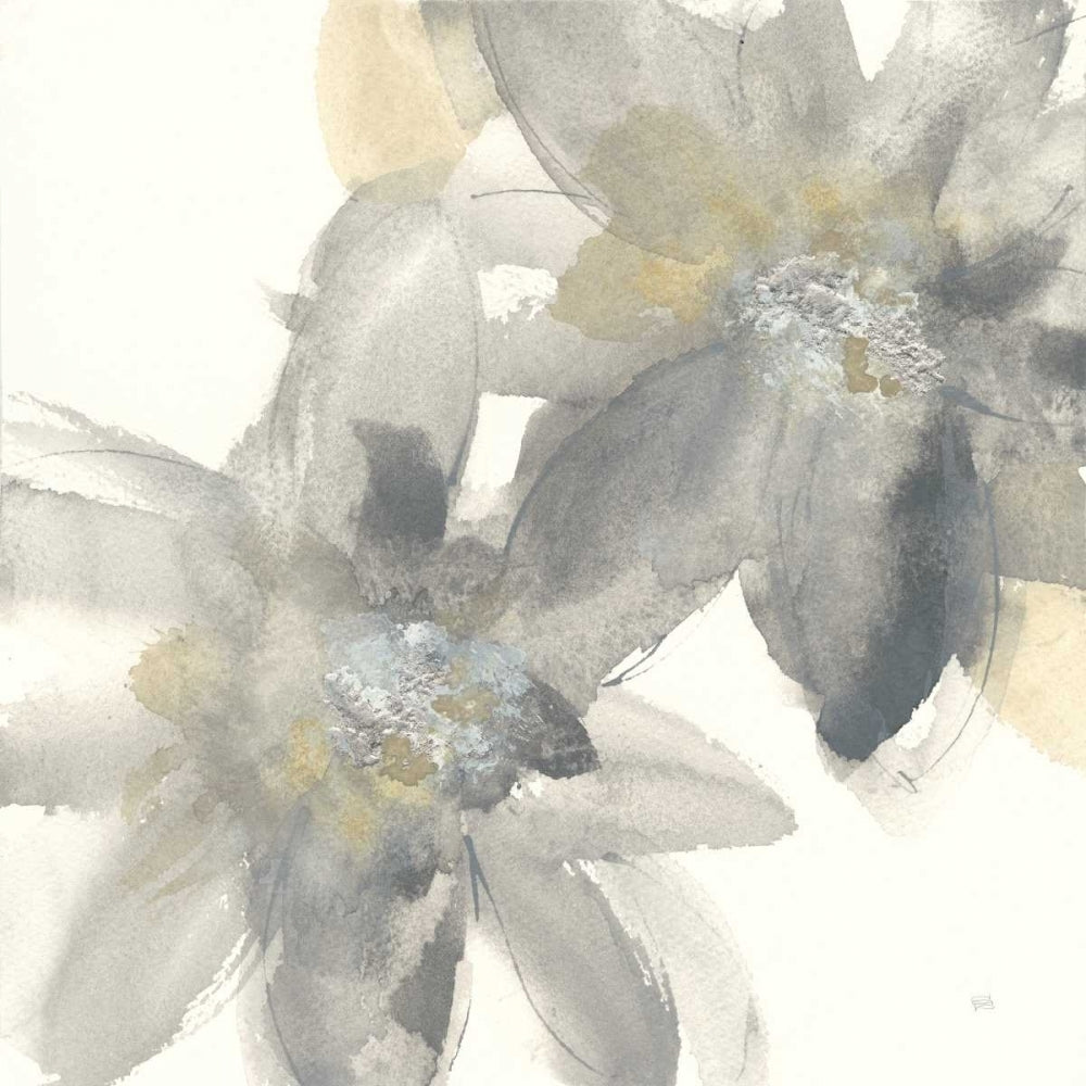 Gray and Silver Flowers II Poster Print by Chris Paschke Image 2