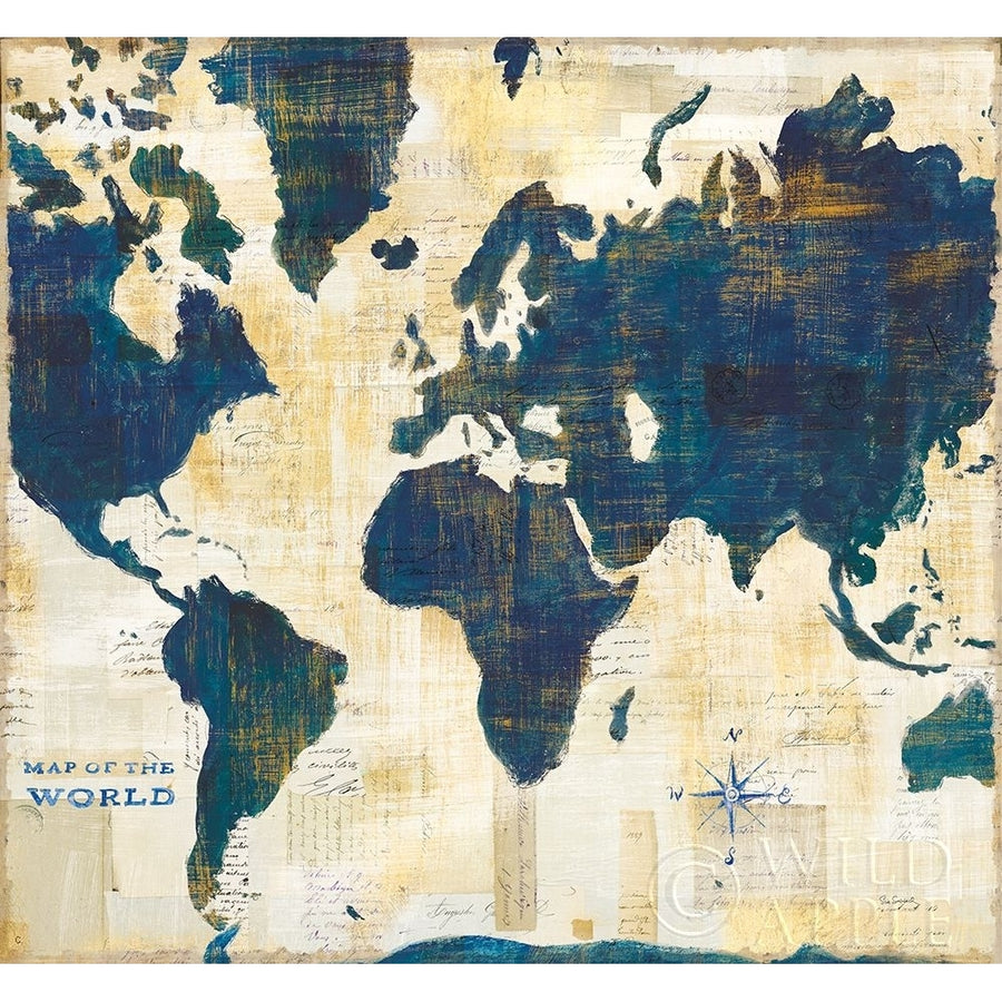 World Map Collage V2 Poster Print by Sue Schlabach Image 1