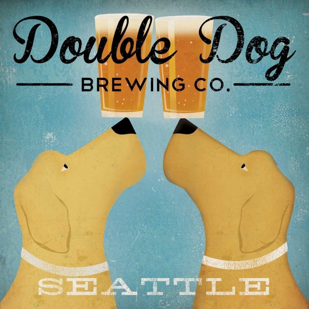 Double Dog Brewing Co Seattle Poster Print by Ryan Fowler Image 2