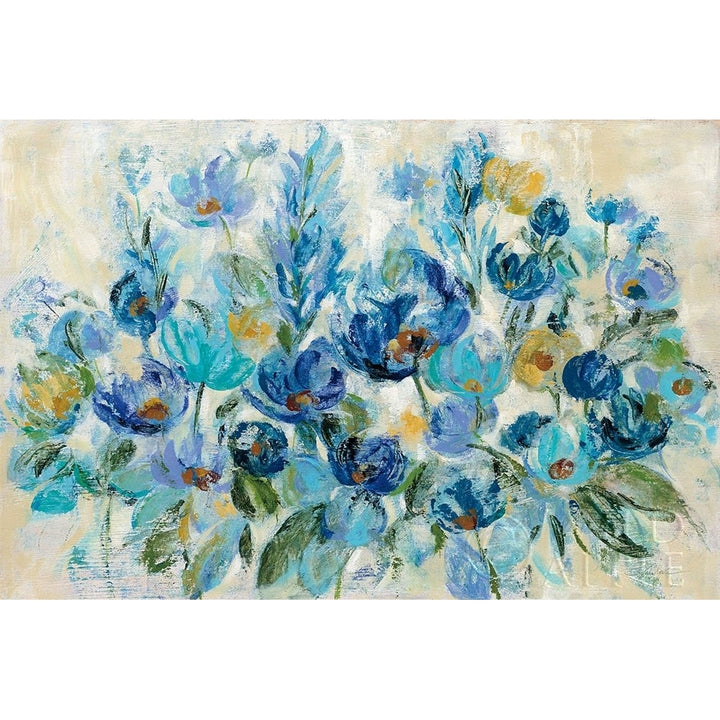 Scattered Blue Flowers Poster Print by Silvia Vassileva Image 1