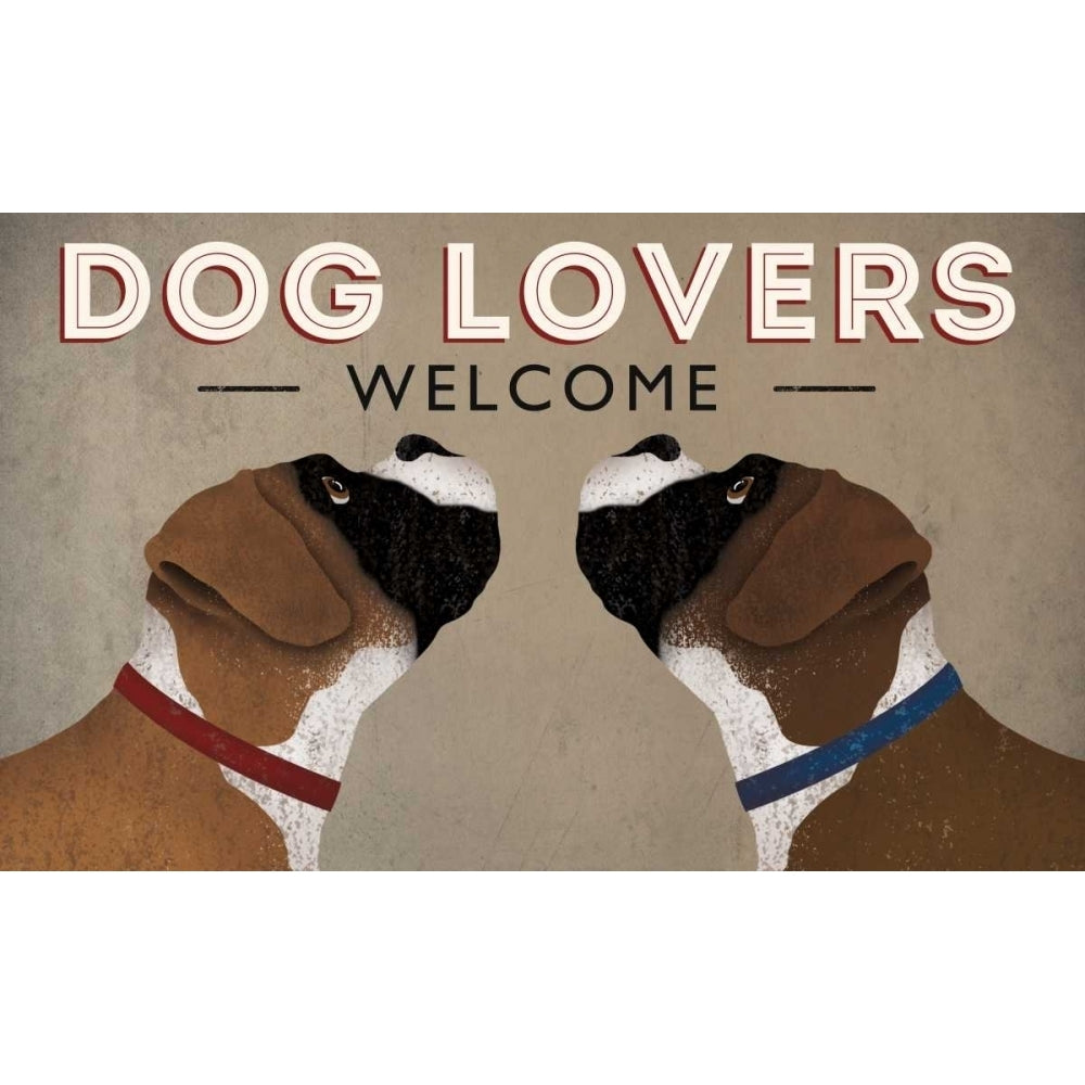 Boxer - Dog Lovers Welcome Poster Print by Ryan Fowler Image 2