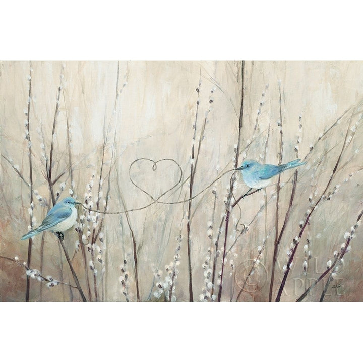 Pretty Birds Neutral String Poster Print by Julia Purinton Image 1