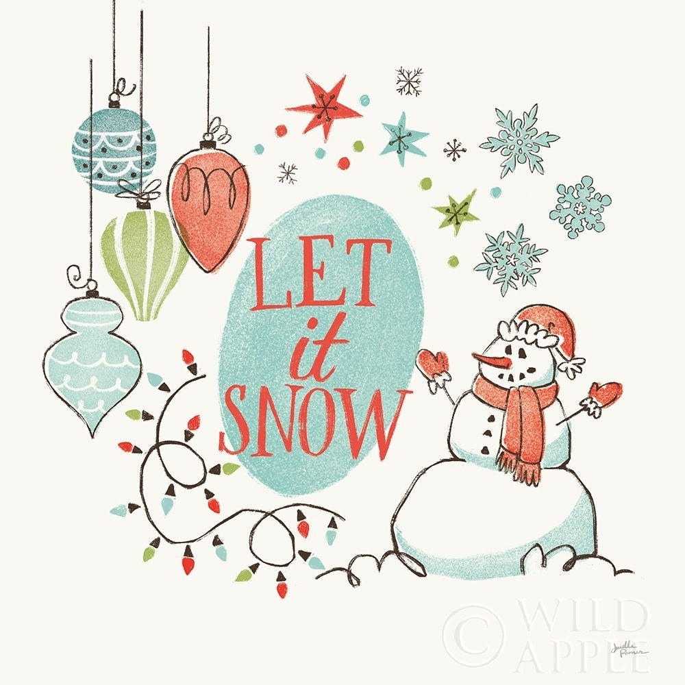 Retro Christmas V Poster Print by Janelle Penner Image 1