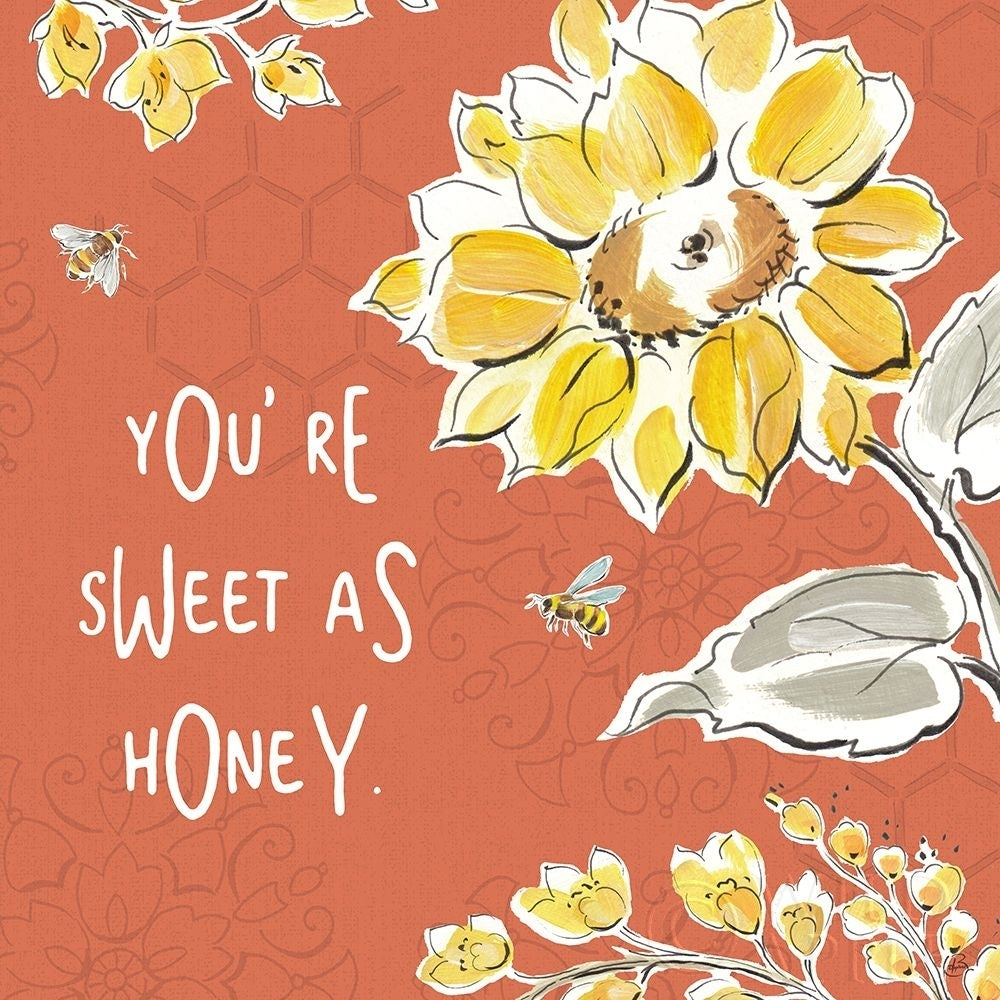 Bee Happy Iii Spice Poster Print by Daphne Brissonnet Image 2