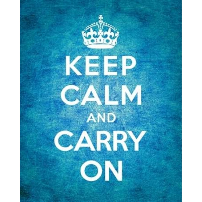 Keep Calm and Carry On - Vintage Blue Poster Print by The British Ministry of Information Image 1