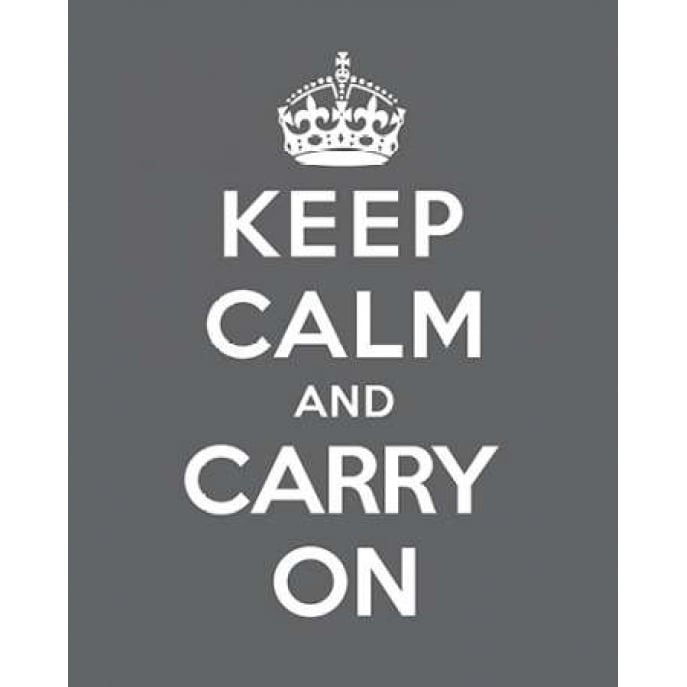 Keep Calm and Carry On - Gray Poster Print by The British Ministry of Information Image 1