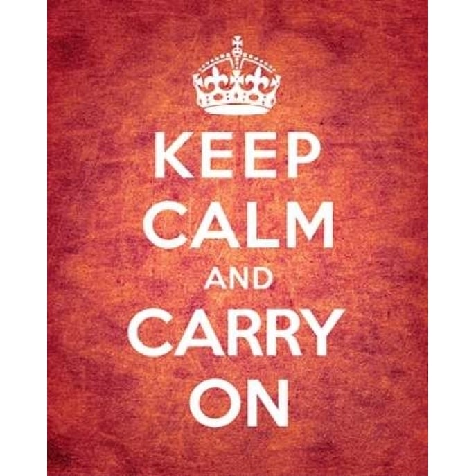 Keep Calm and Carry On - Vintage Red Poster Print by The British Ministry of Information Image 1