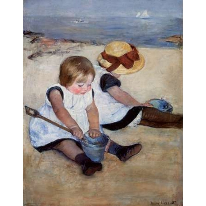 Children Playing On The Beach 1884 Poster Print by Mary Cassatt Image 1