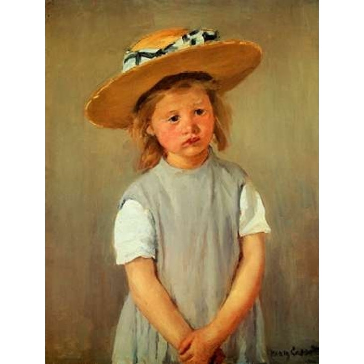 Child With Straw Hat Poster Print by Mary Cassatt Image 1