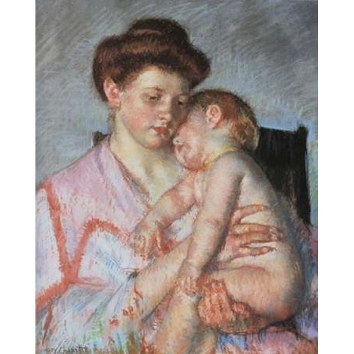 Sleepy Baby 1910 Poster Print by Mary Cassatt Image 1