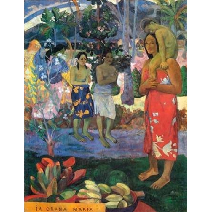 Hail Mary Poster Print by Paul Gauguin Image 2