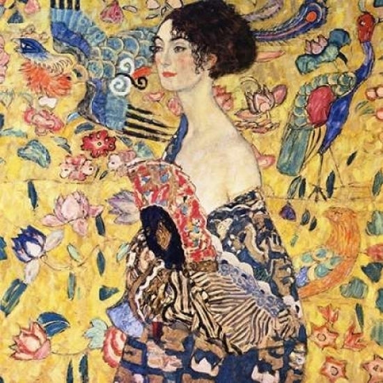 Lady With Fan Poster Print by Gustav Klimt Image 2