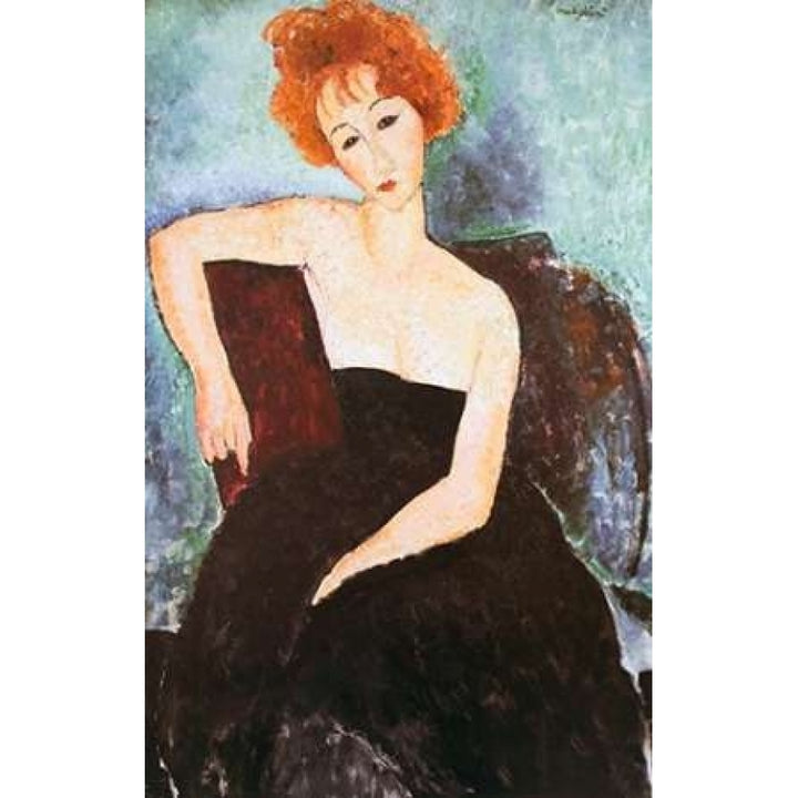 Red Headed Woman Poster Print by Amedeo Modigliani Image 2