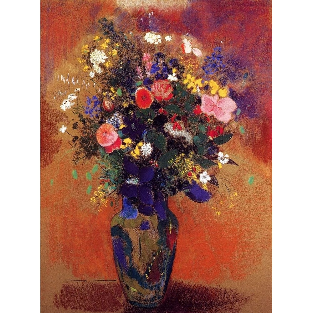 Bouquet In A Persian Vase Poster Print by Odilon Redon Image 1