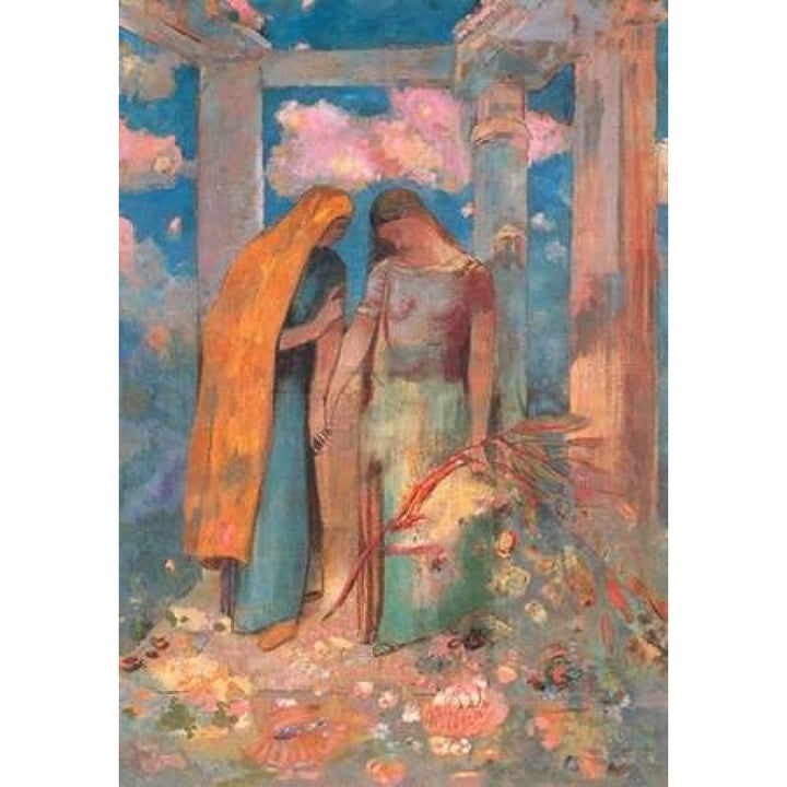 Mystical Conversation Poster Print by Odilion Redon Image 1