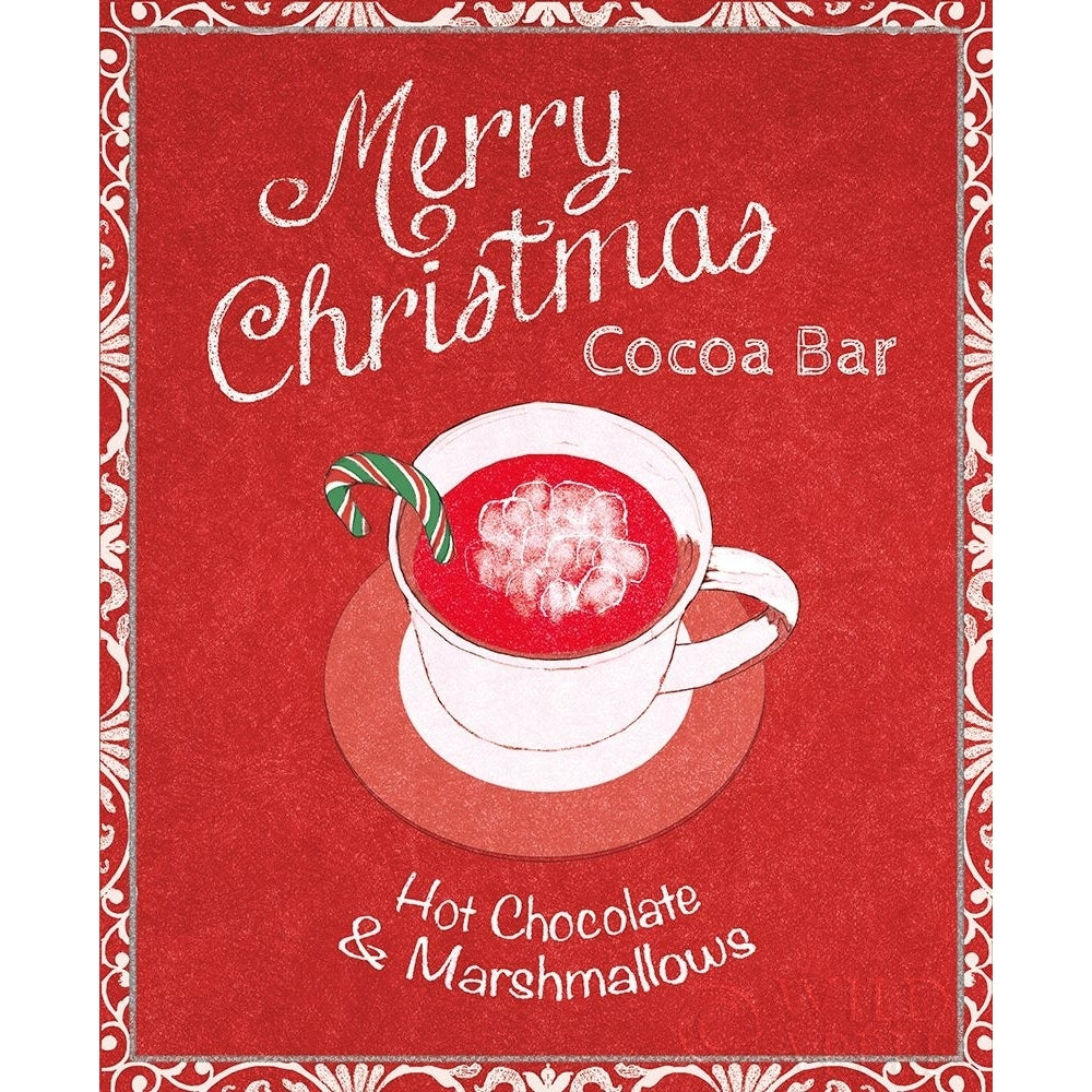 Chalkboard Christmas Signs Iv On Red Poster Print by Beth Grove Image 2