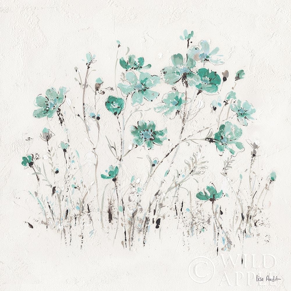 Wildflowers Ii Turquoise Poster Print by Lisa Audit Image 2