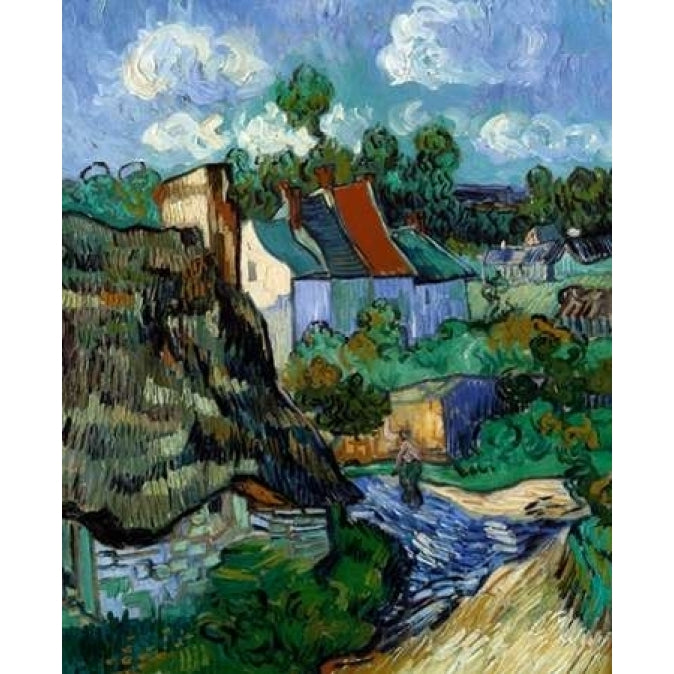 Houses At Auvers Poster Print by Vincent Van Gogh Image 2