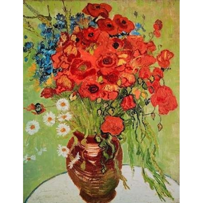 Marguerites et coquelicots Poster Print by Vincent Van Gogh Image 1