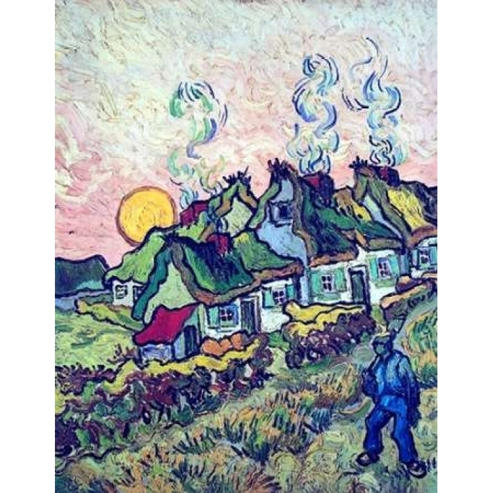 Figure And Houses Poster Print by Vincent Van Gogh Image 1