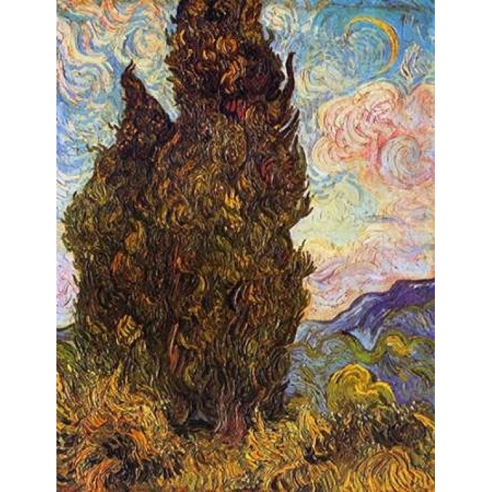 Cypresses Poster Print by Vincent Van Gogh Image 1