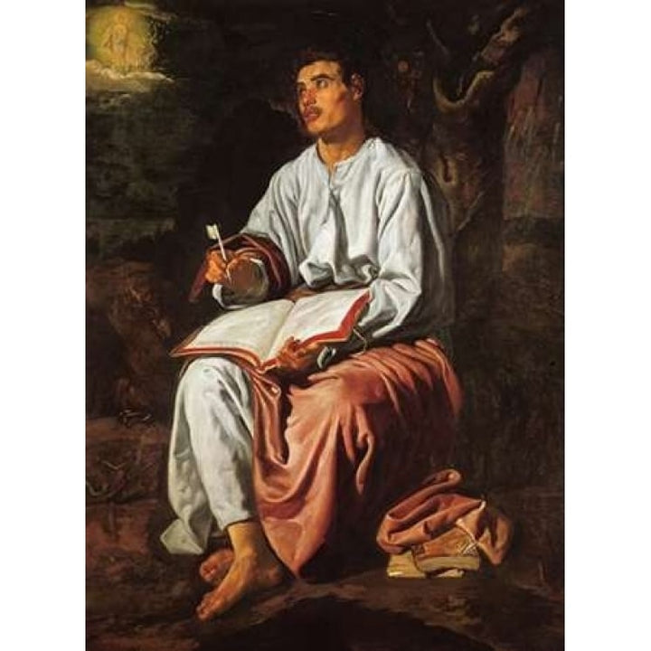 Saint John The Evangelist On The Island Of Patmos Poster Print by Diego Velazquez Image 2