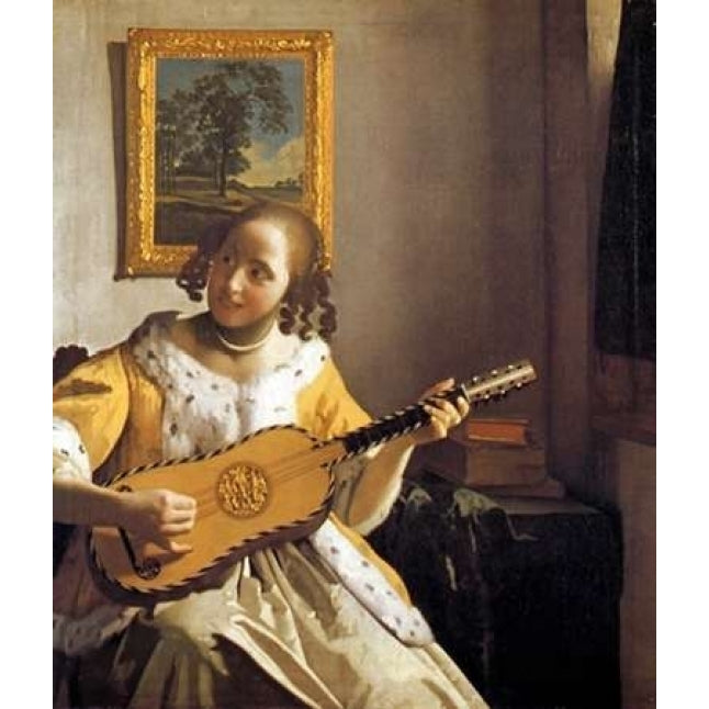 The Guitar Player Poster Print by Johannes Vermeer Image 1