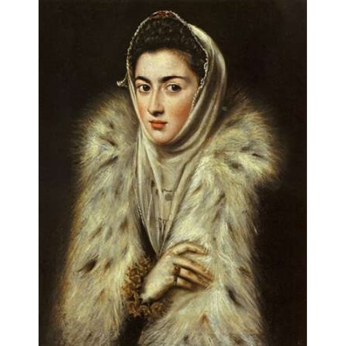 A Lady In A faux Wrap Poster Print by El Greco Image 1