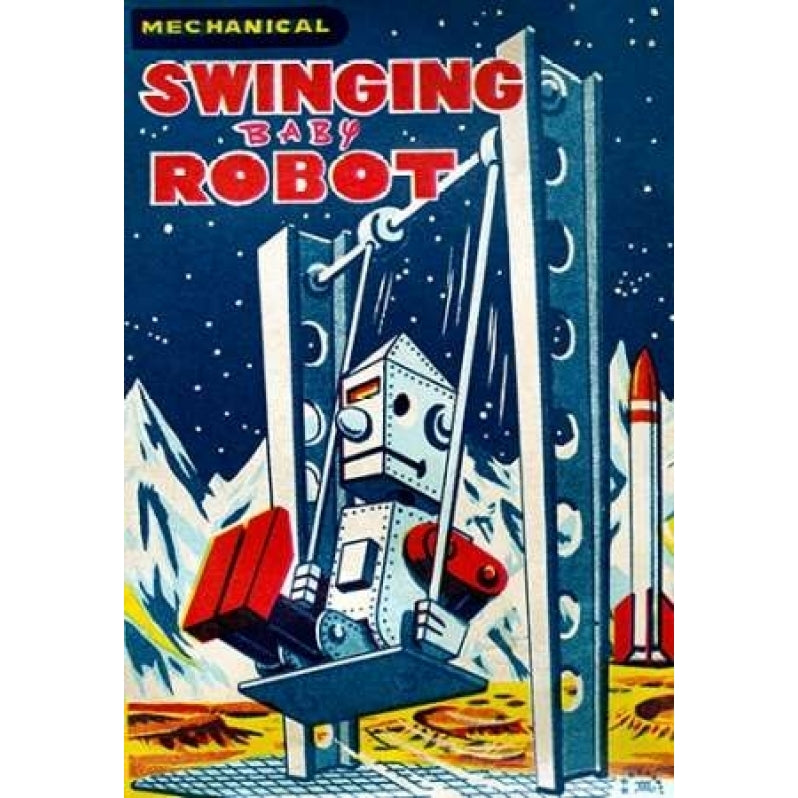 Swinging Baby Robot Poster Print by Retrobot Image 2