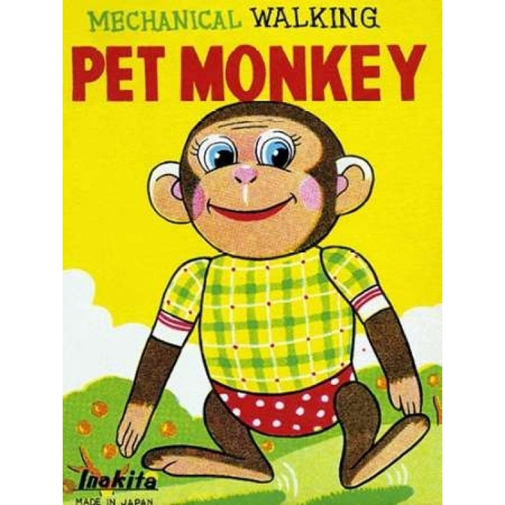 Mechanical Walking Pet Monkey Poster Print by Retrobot Image 1