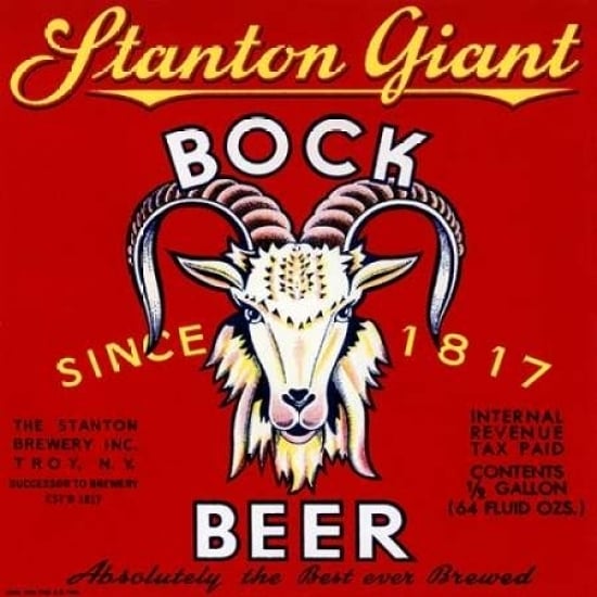 Stanton Giant Bock Beer Poster Print by Vintage Booze Labels Image 1