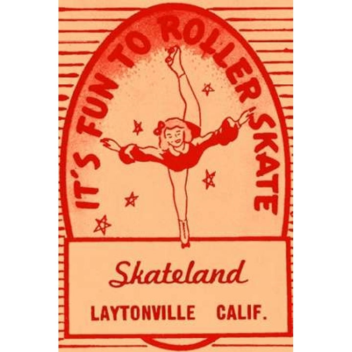 Its Fun To Roller Skate Poster Print by Retrorollers Image 1