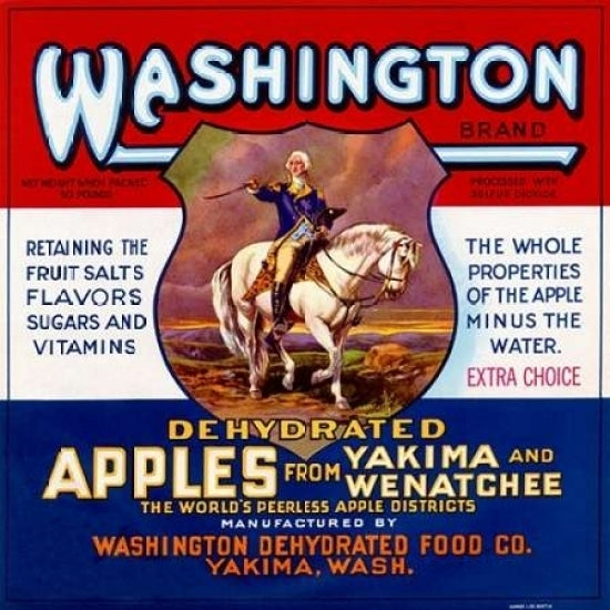 Washington Brand Dehydrated Apples Poster Print by Retrolabel Image 1