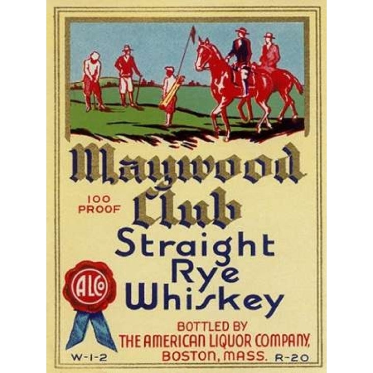 Maywood Club Straight Rye Whiskey Poster Print by Vintage Booze Labels Image 2