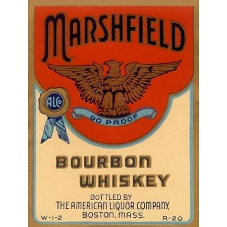 Marshfield Bourbon Whiskey Poster Print by Vintage Booze Labels Image 1