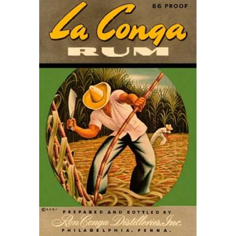 La Conga Rum Poster Print by Vintage Booze Labels Image 1