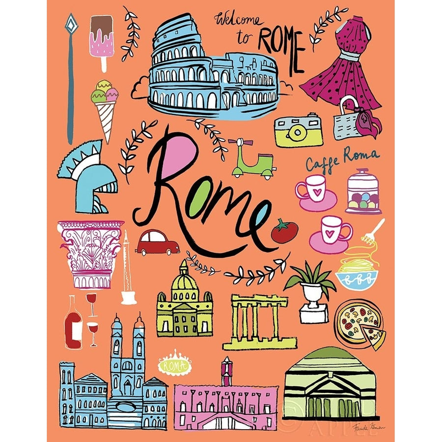 Travel Rome Poster Print by Farida Zaman Image 1