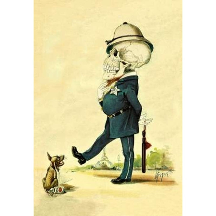 Death Walks a Beat Poster Print by Frusius Image 1